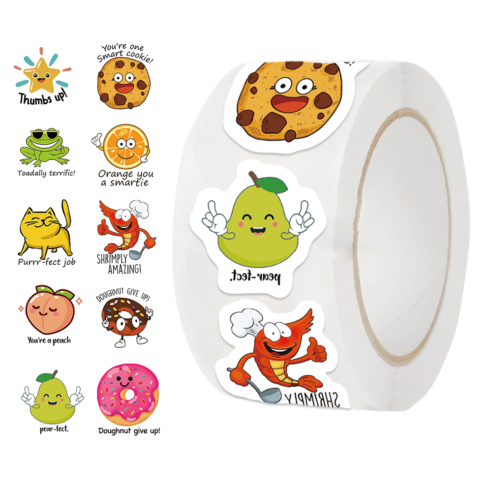 Kids Education Motivation - 500 Buah Gulungan Stiker Lucu Stiker