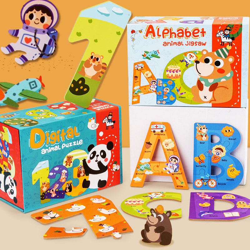 Human Body Puzzle - Puzzle Montessori, Puzzle kayu alfabet untuk