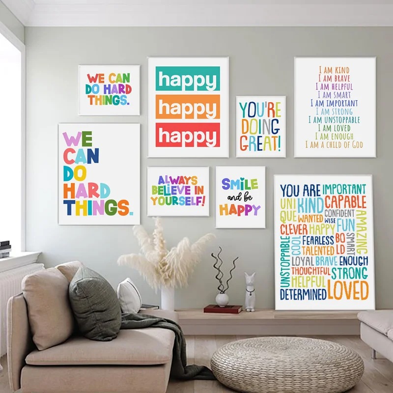 Kids Education Motivation - Gambar Dinding Kelas Anak Positif Poster