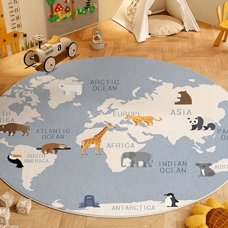 Kids Education World - Karpet Peta Dunia Anak-anak, Alas Bermain