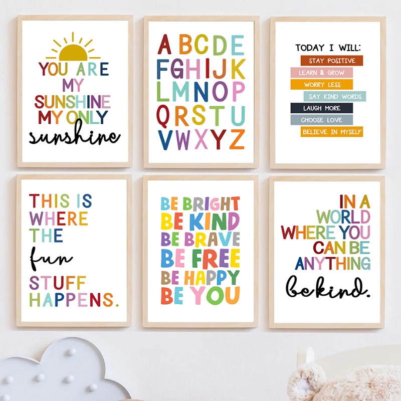 Kids Education Number - Poster Pendidikan Bahasa Inggris Angka Alfabet