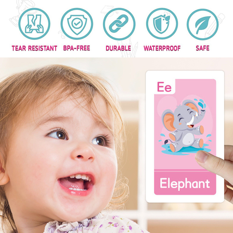 58 Buah Kartu Flash Alfabet AB - Abc Kids Early Education ulasan dan harga