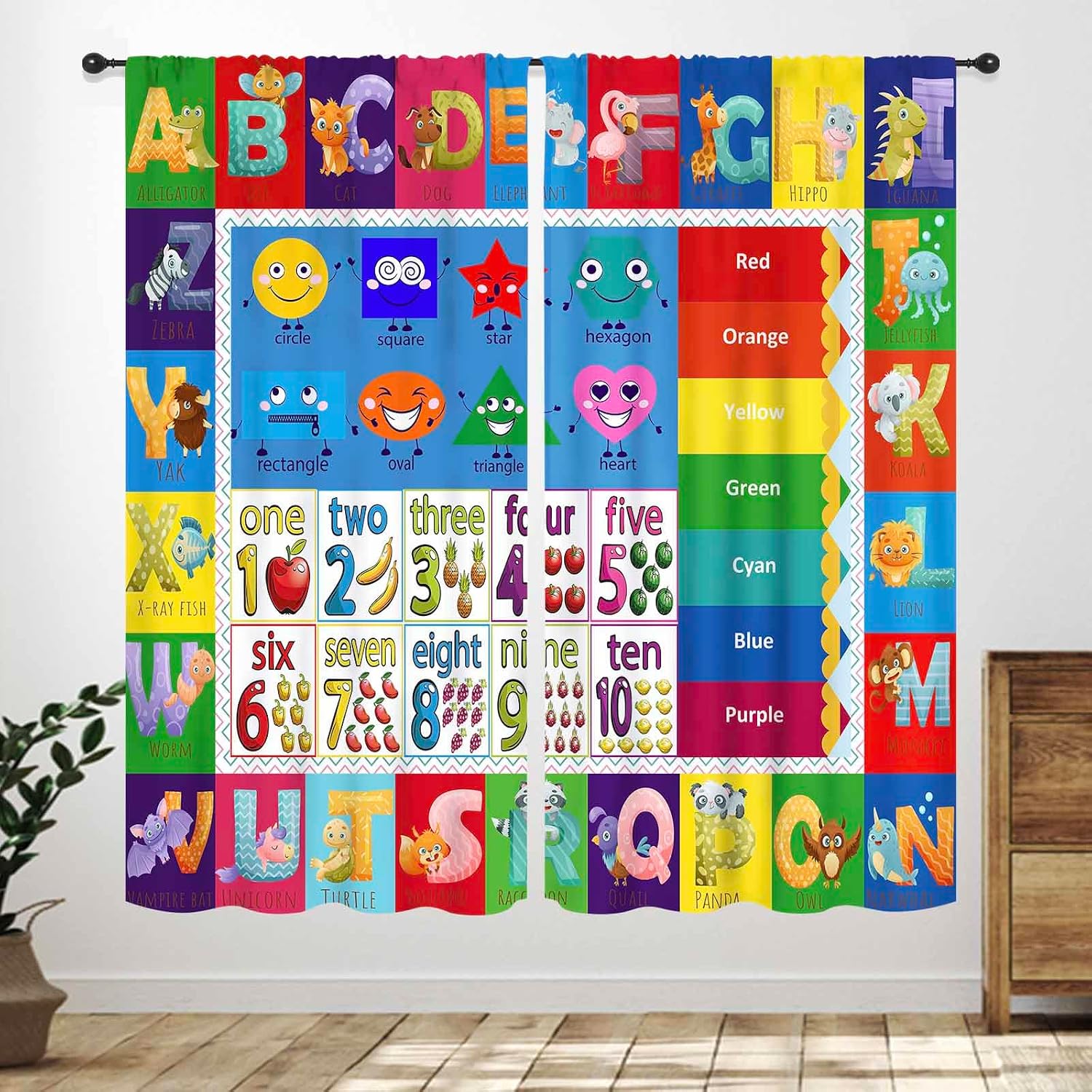 Panel Tirai Bentuk Angka ABC,  - Abc Kids Early Education ulasan dan harga