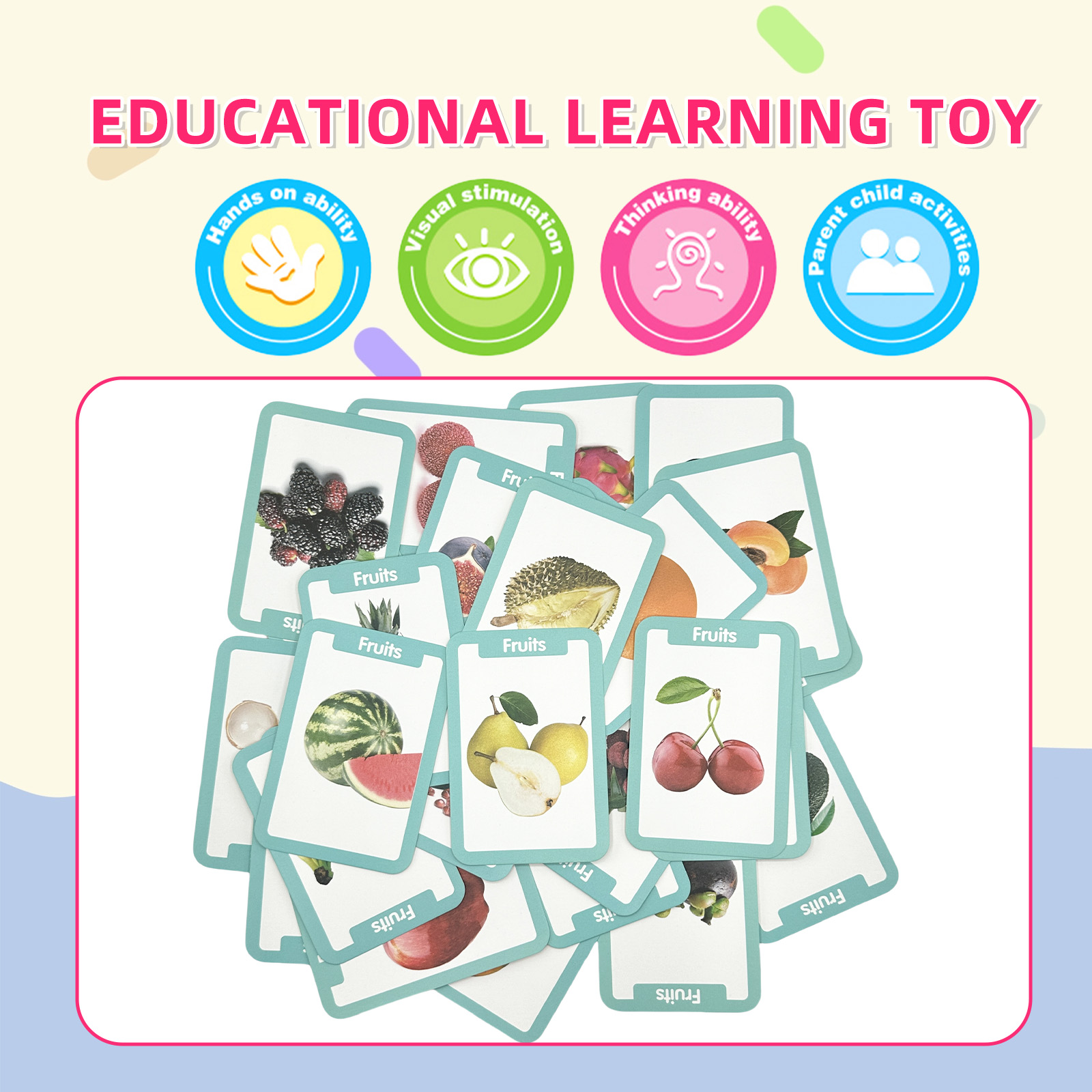 Kartu Belajar Montessori untuk - Kids Education Card ulasan dan harga