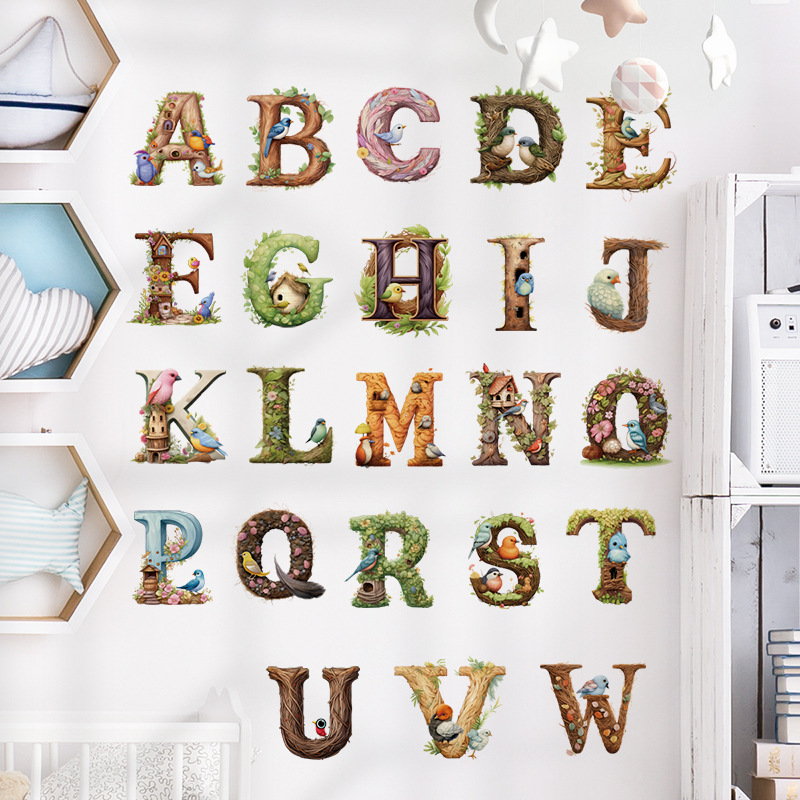 Stiker dinding vinil alfabet l - Abc Kids Early Education ulasan dan harga