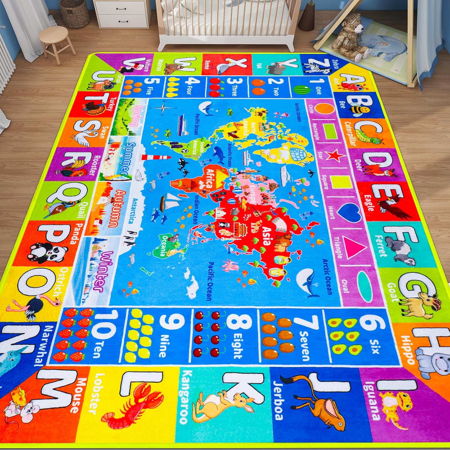 Karpet Bermain Anak Motif Kart - Kids Education World ulasan dan harga