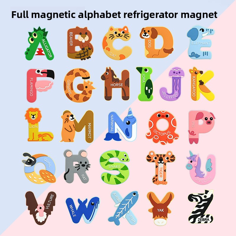 Magnet Kulkas Alfabet Hewan Lu - Abc Kids Early Education ulasan dan harga