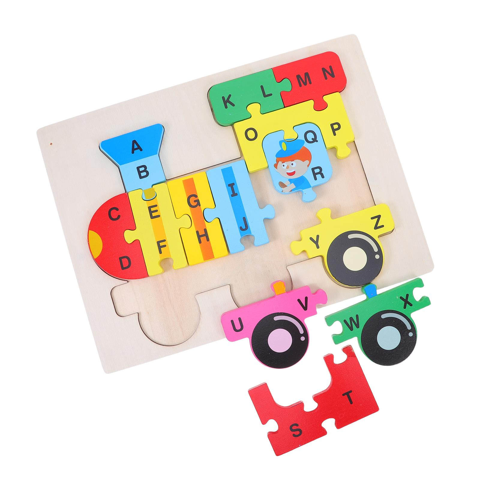 1Set Puzzle Kereta Kayu Abc Al - Abc Kids Early Education ulasan dan harga