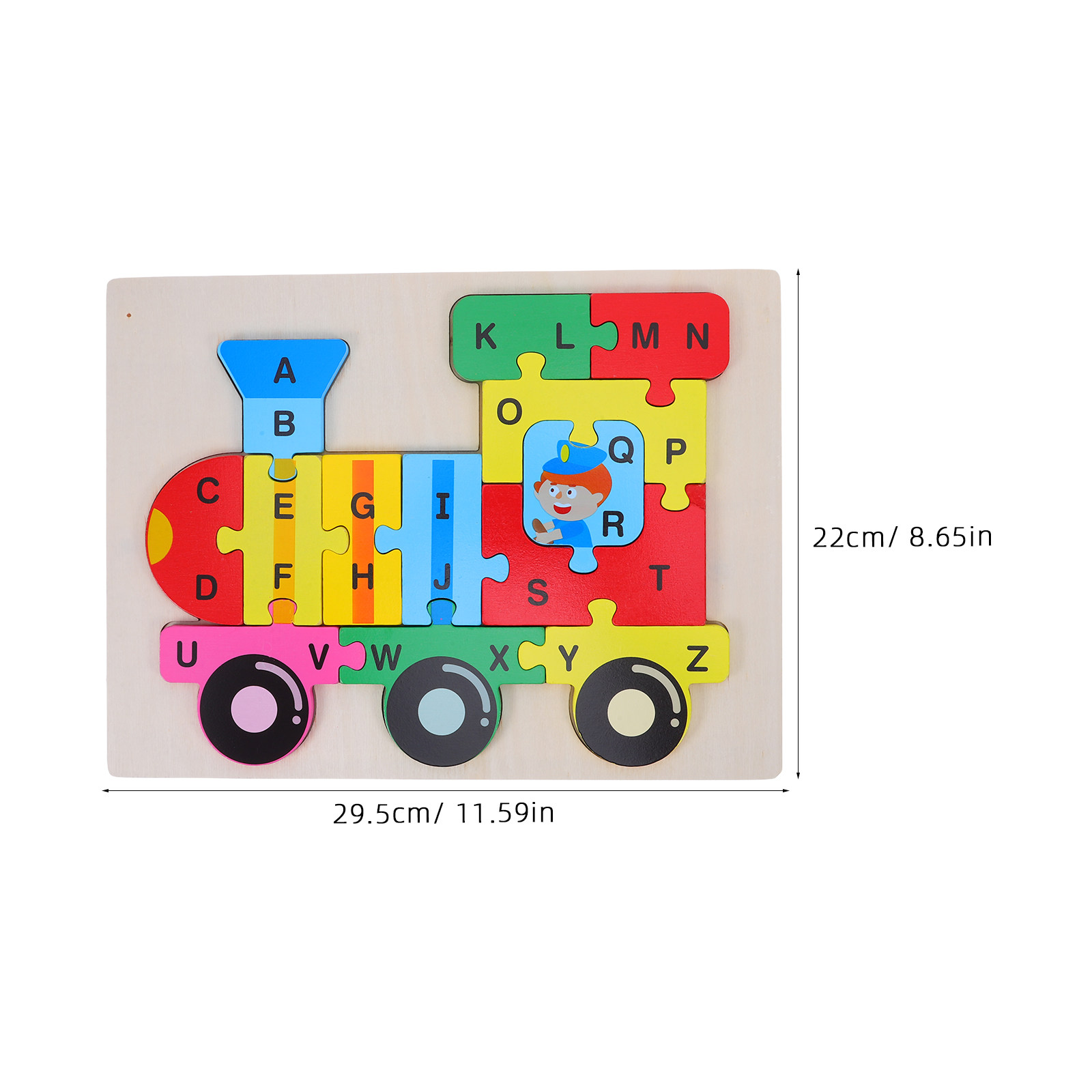 1Set Puzzle Kereta Kayu Abc Al - Abc Kids Early Education ulasan dan harga